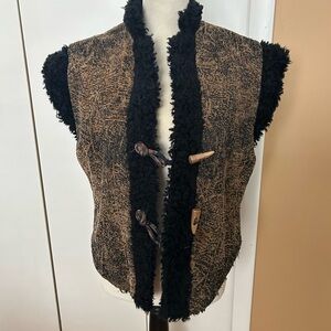 Chic Black and Brown Women's Vest